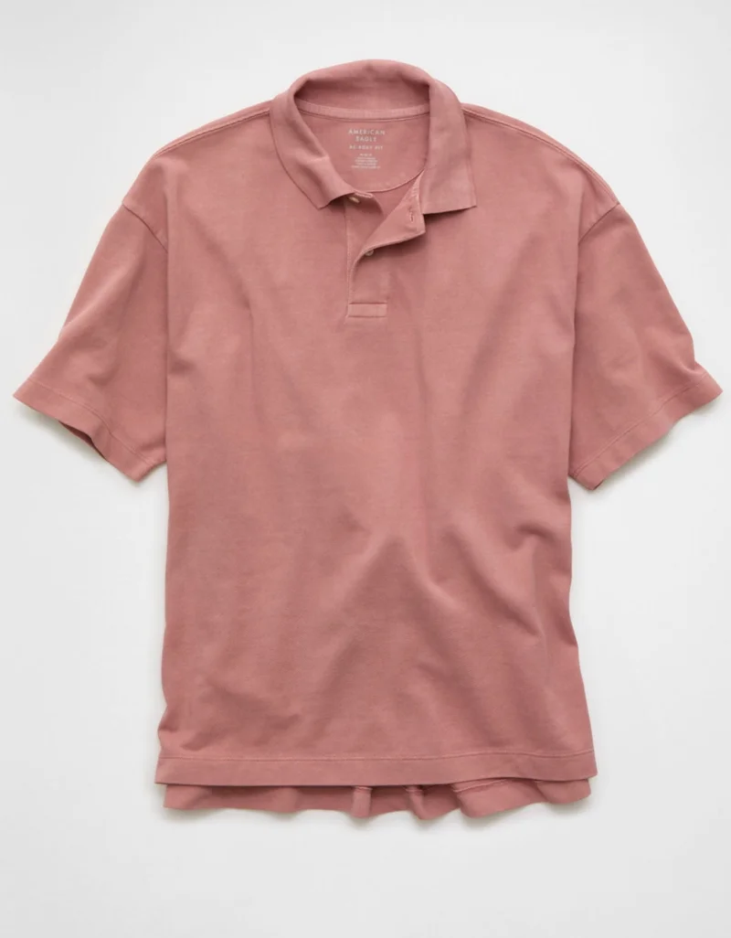 American Eagle  AE Boxy Polo Shirt for Men | Best Price UAE